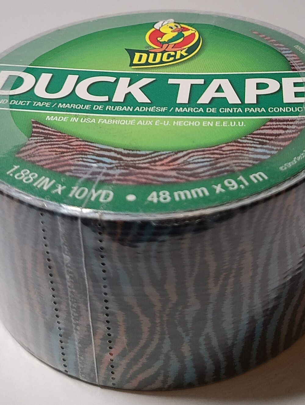 Tiger Stripe duct tape roll Duck Brand NIP 1.88" x 10 yd DISCONTINUED